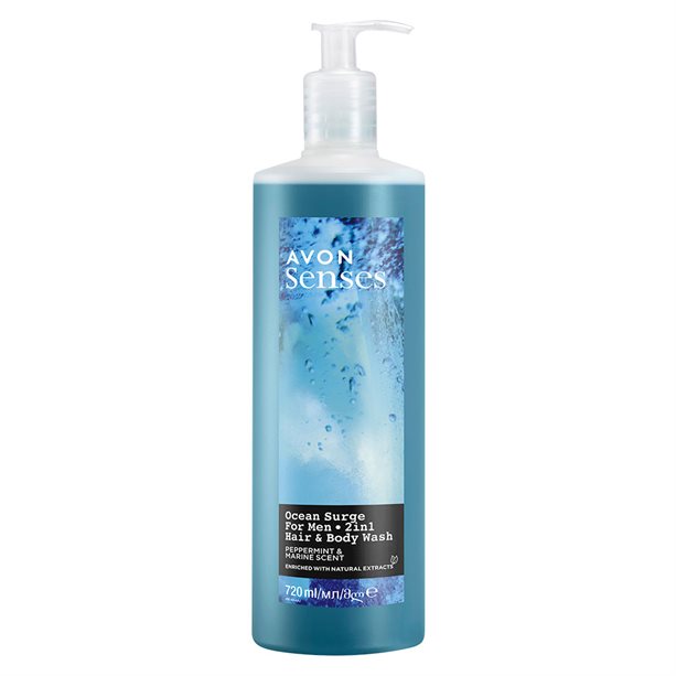 Sprchový gel na tělo a vlasy s vůní moře a máty 720 ml - speciální nabídka
