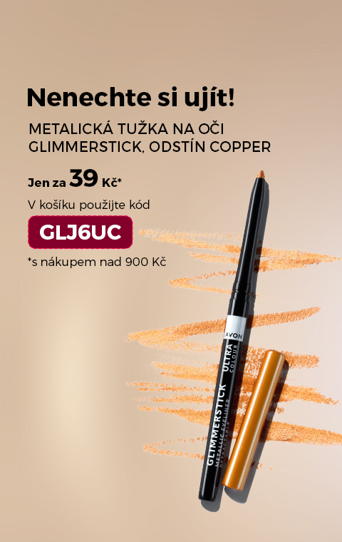 Metalická tužka na oči Glimmestick, odstín Copper jen za 39 Kč s nákupem nad 900 Kč.