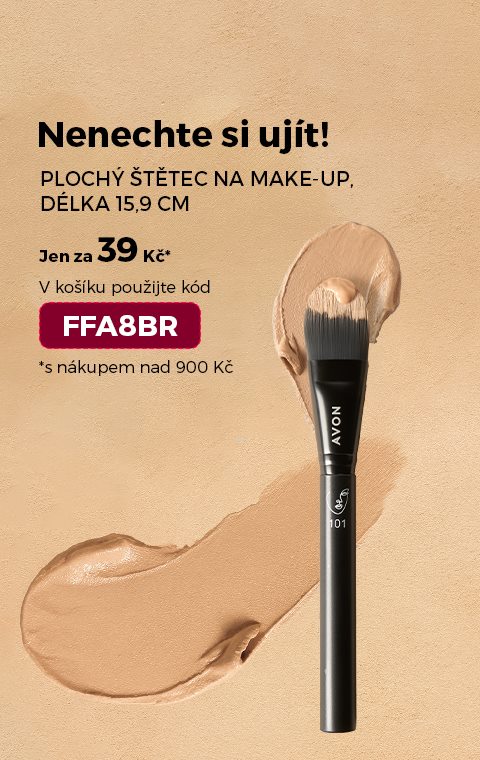 Plochý štětec na make-up, délka 15,9 cm jen za 39 Kč s nákupem nad 900 Kč. V košíku použijte kód FFA8BR
