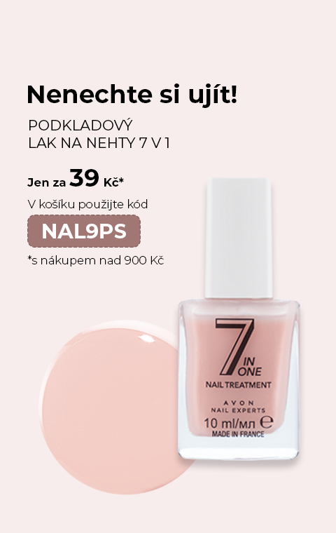 Lak na nehty Avon 7 v 1 Nail Treatment jen za 39 Kč. V košíku použijte kód NAL9PS